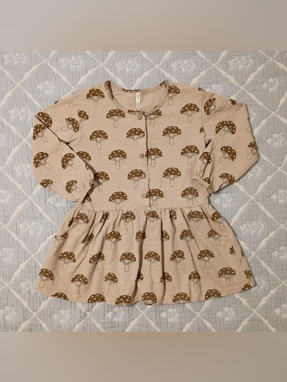 Rylee + Cru Mushroom Drop Waist Dress 4/5Y VGUC